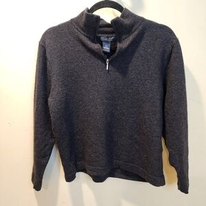 GARRET SCOTT Extra Fine Merino Wool Gray Quarter-Zip Sweater XXL (FITS M)